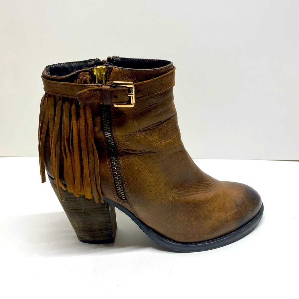 Steve Madden Woodmere Leather Ankle Boots Size 10